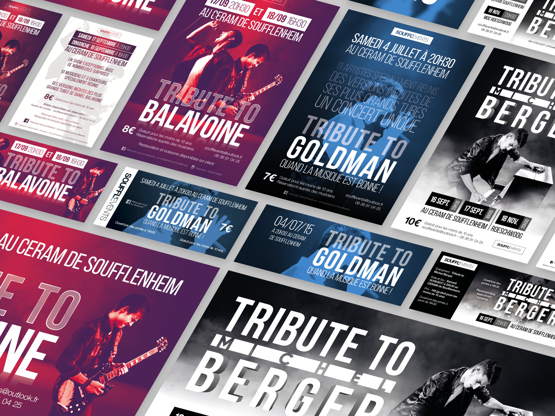 Supports de communication pour pour les concerts Tribute to